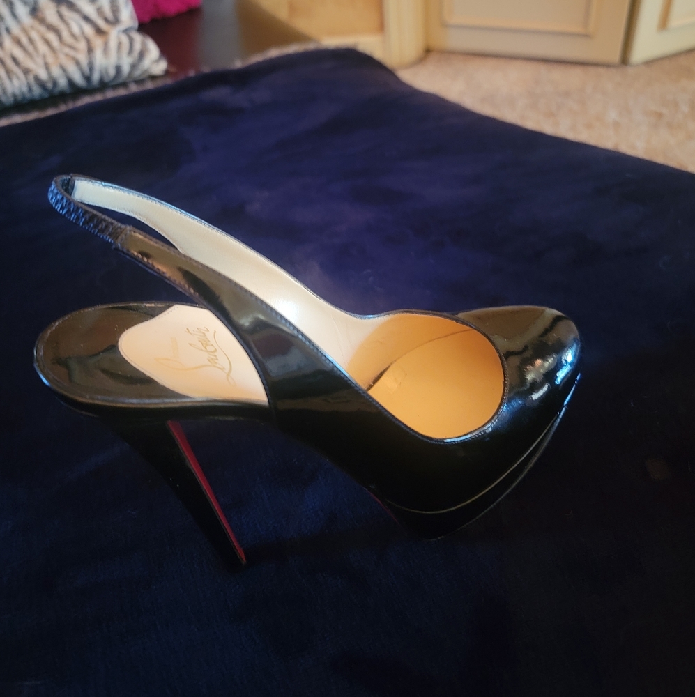 Christian Louboutin Bianca Black Patent heels